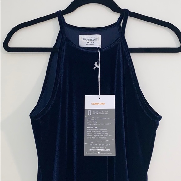 Southcott Gemma tank blue velvet - Picture 2 of 2